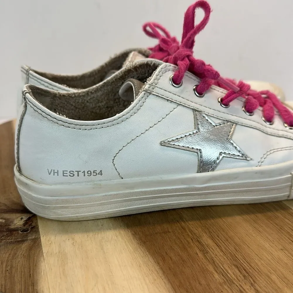 VINTAGE HAVANA Letty Sneakers Shoes White Silver Hot Pink Women's 7